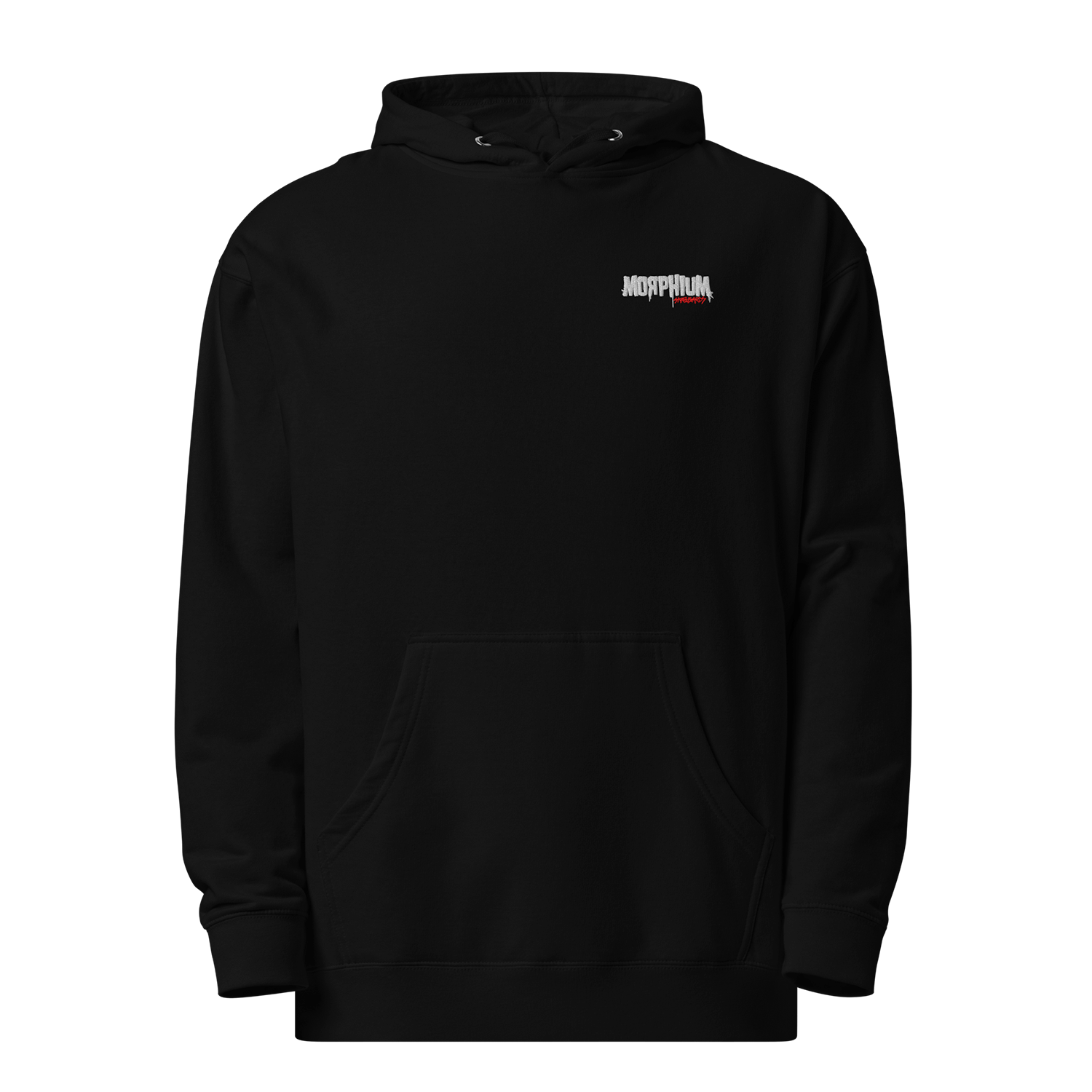 Morphium Hoody Letters embr.  black — Morphium Skateboards Streetwear