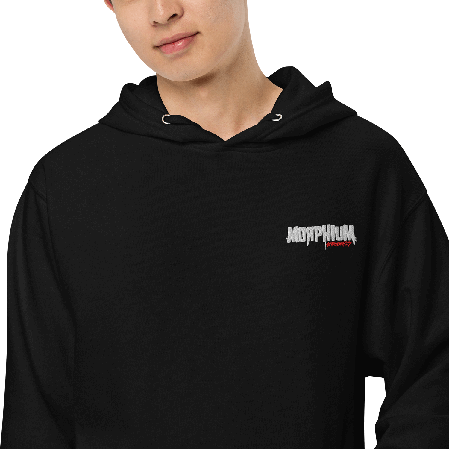 Morphium Hoody Letters embr.  black — Morphium Skateboards Streetwear — Ansicht 2