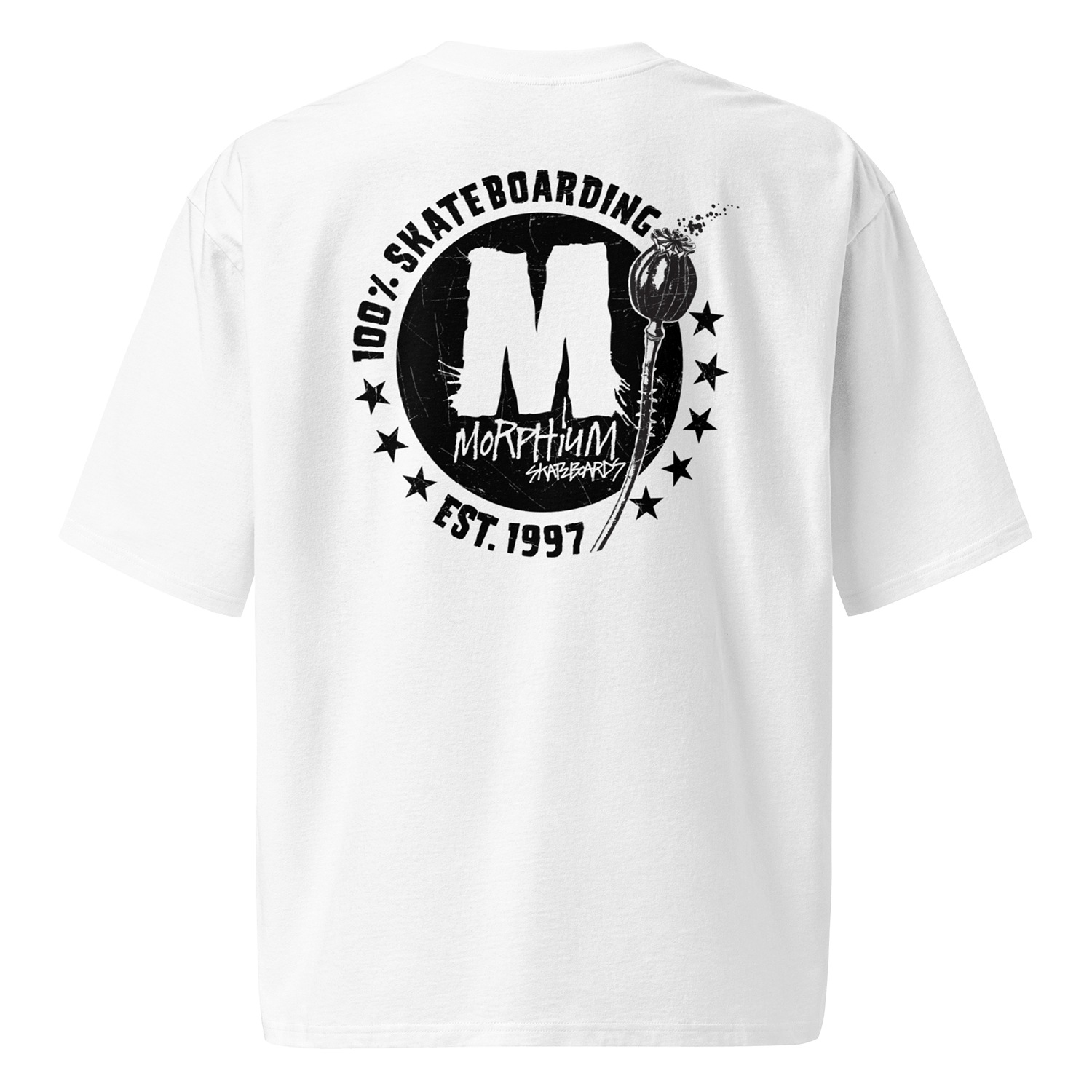 Morphium T-Shirt 100% white — Morphium Skateboards Streetwear — Ansicht 2