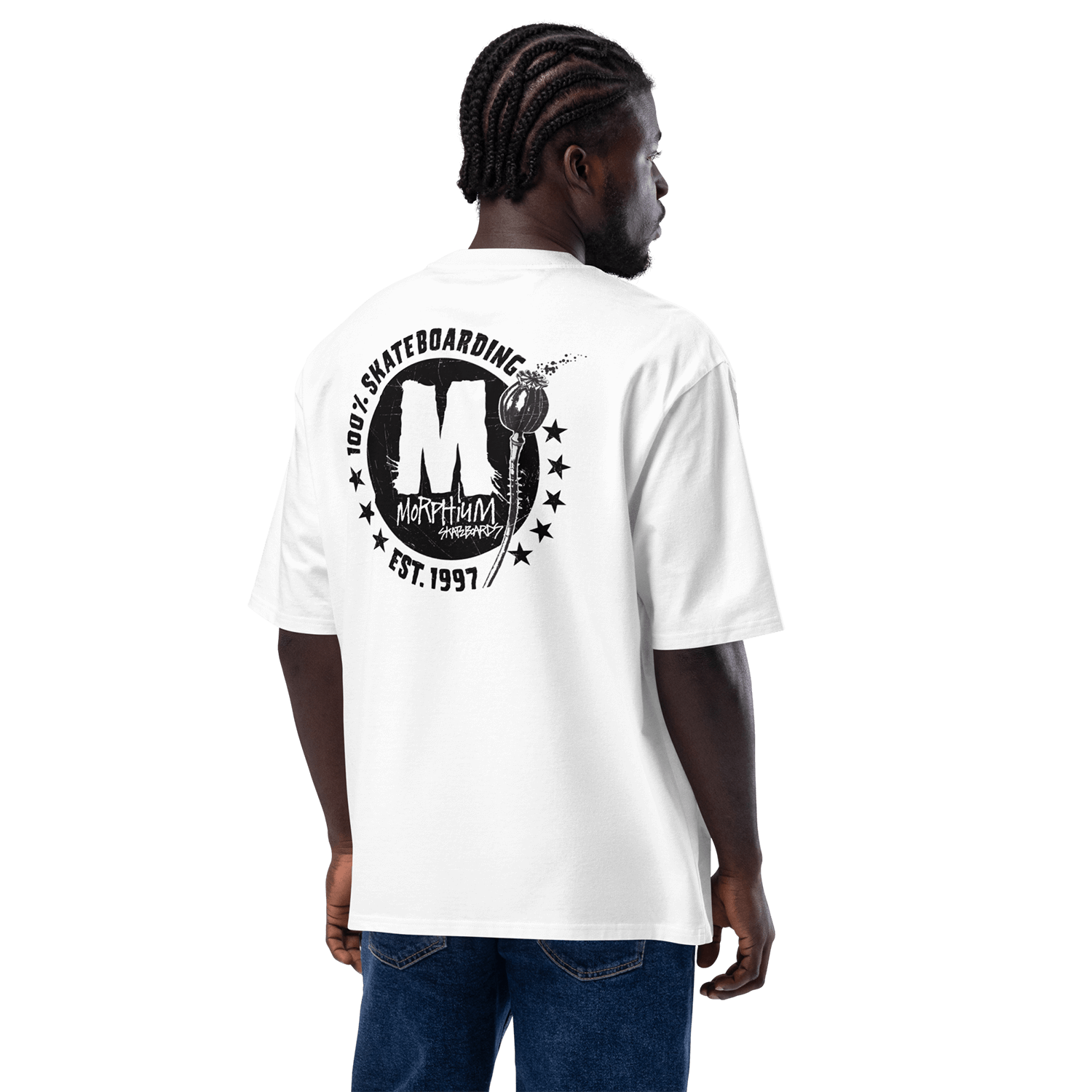 Morphium T-Shirt 100% white — Morphium Skateboards Streetwear — Ansicht 5
