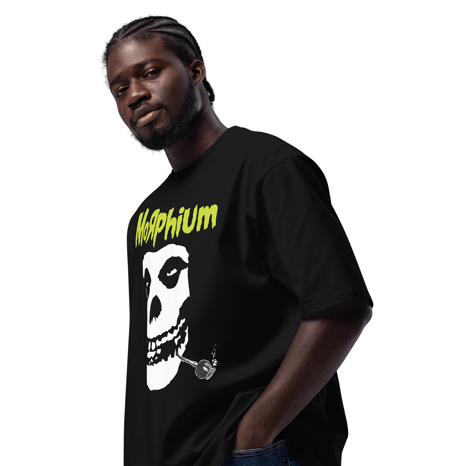 Morphium T-Shirt Green Hell  black — Morphium Skateboards Streetwear — Ansicht 3