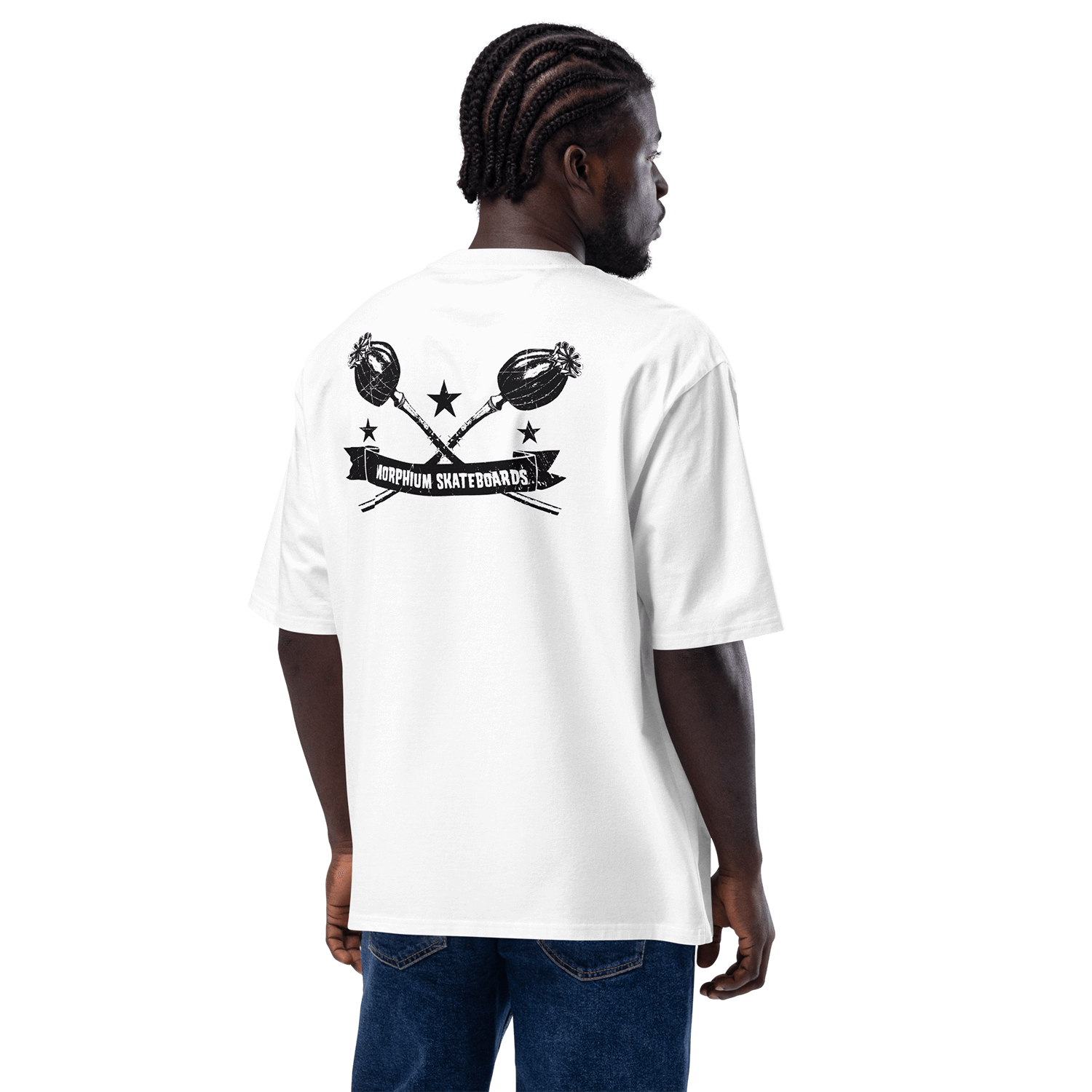 Morphium T-Shirt Poppies white — Morphium Skateboards Streetwear — Ansicht 4