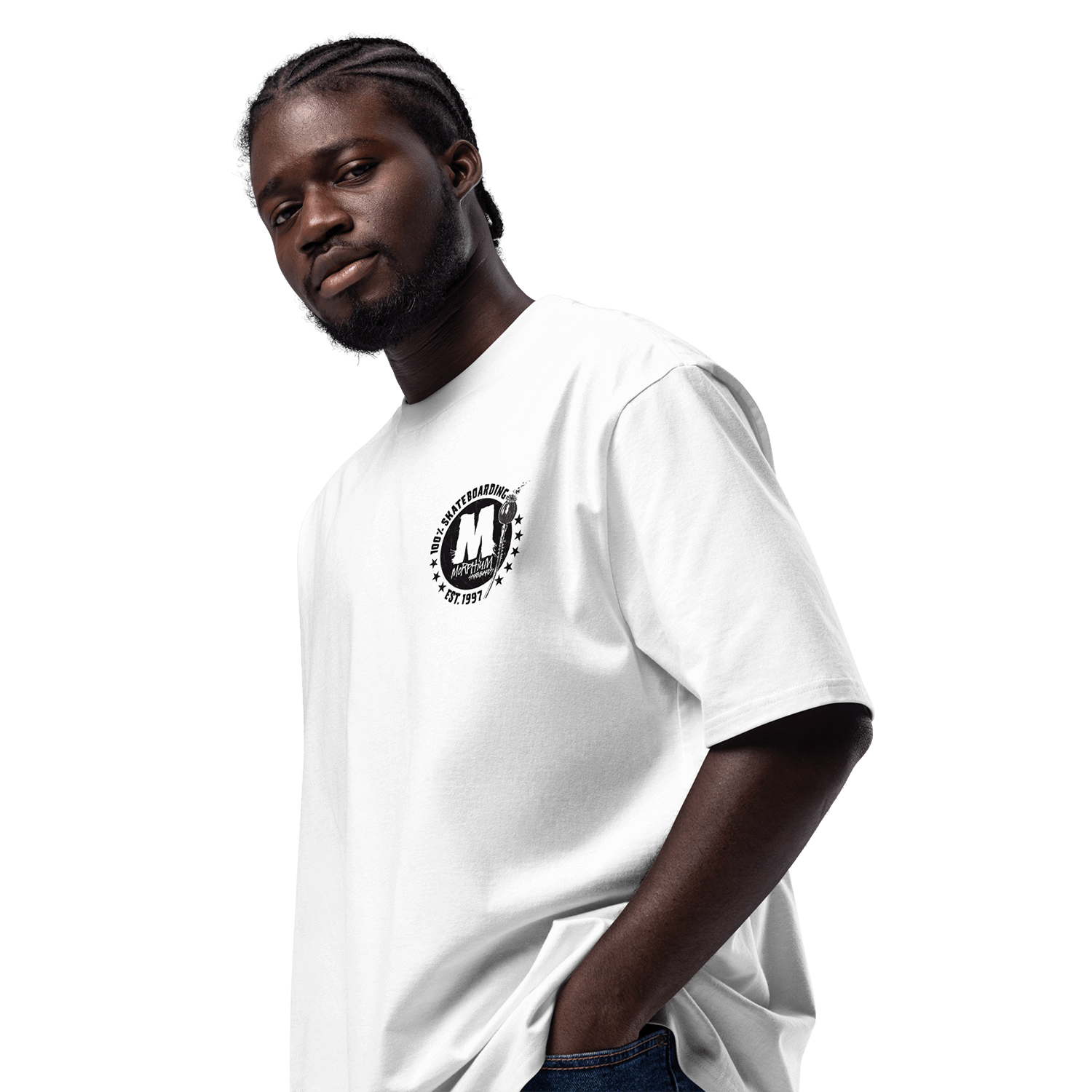 Morphium T-Shirt Poppies white — Morphium Skateboards Streetwear — Ansicht 5