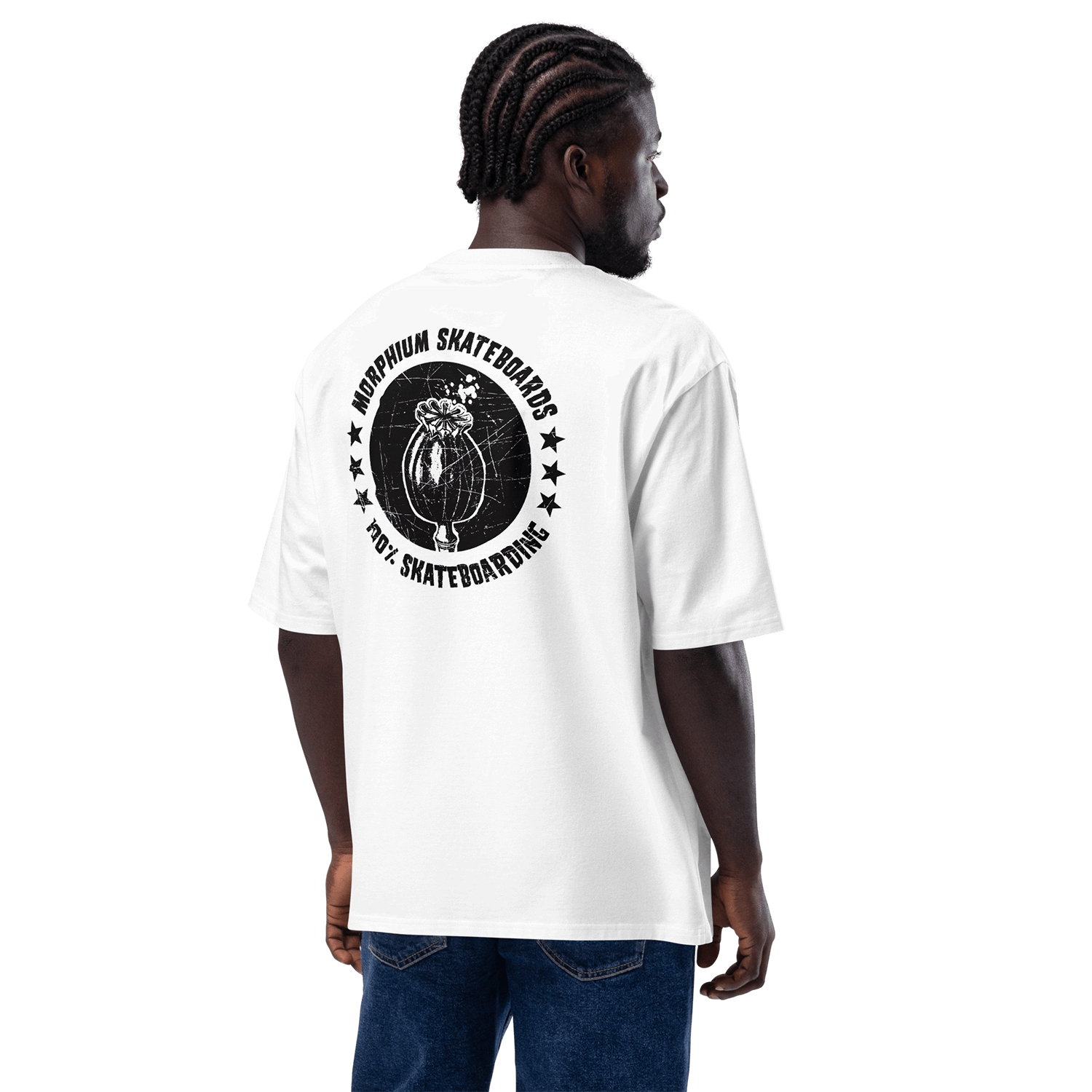 Morphium T-Shirt Pusher white — Morphium Skateboards Streetwear — Ansicht 5
